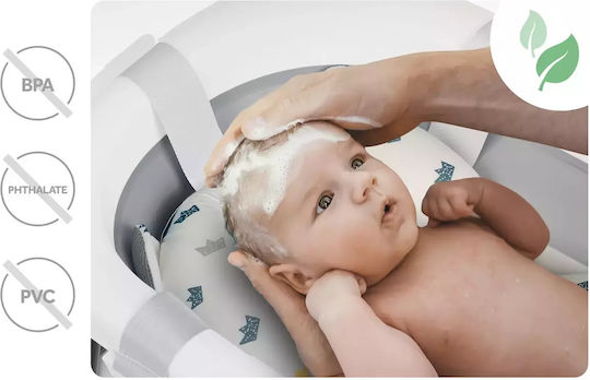 Ricokids Πτυσσόμενη Μπανιέρα Μωρού με Θερμόμετρο Λευκή