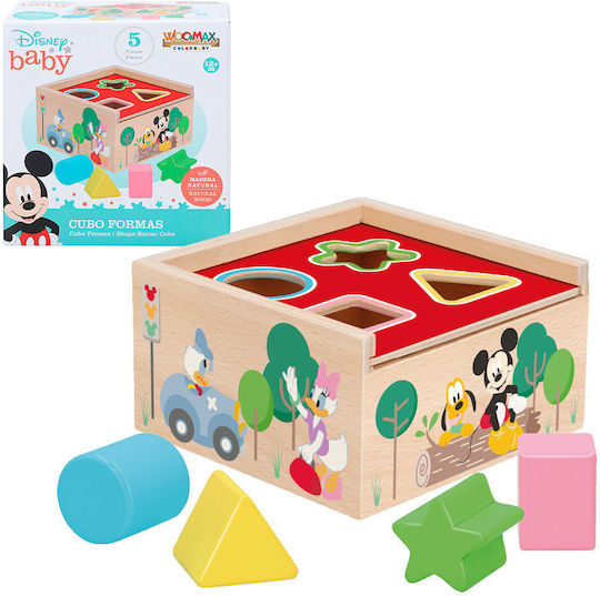 Woomax Shape Sorting Toy made of Wood for 12++ Months