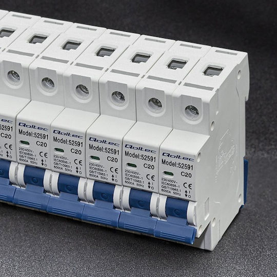 Qoltec Μονοπολικός Διακόπτης Ράγας 20A