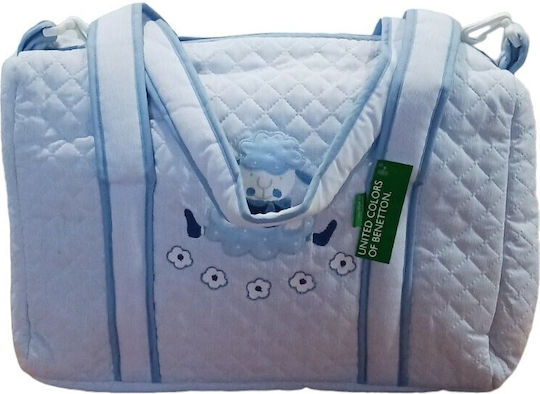 Benetton Wickeltasche-Wickeltasche Schulter/Hand Blau 46x17x31cm.