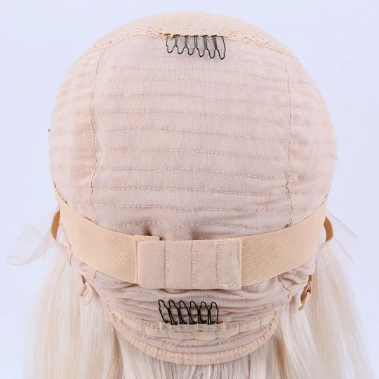 Hair Duty Wig with Natural Hair in Light Blonde Color 50cm
