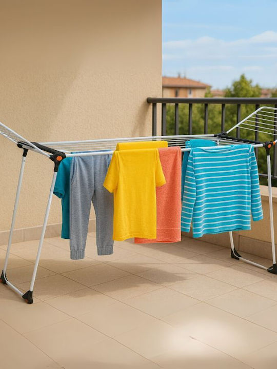 Vesta Drymax Πτυσσόμενη Απλώστρα Δαπέδου από Μέταλλο με Μήκος Απλώματος 30m