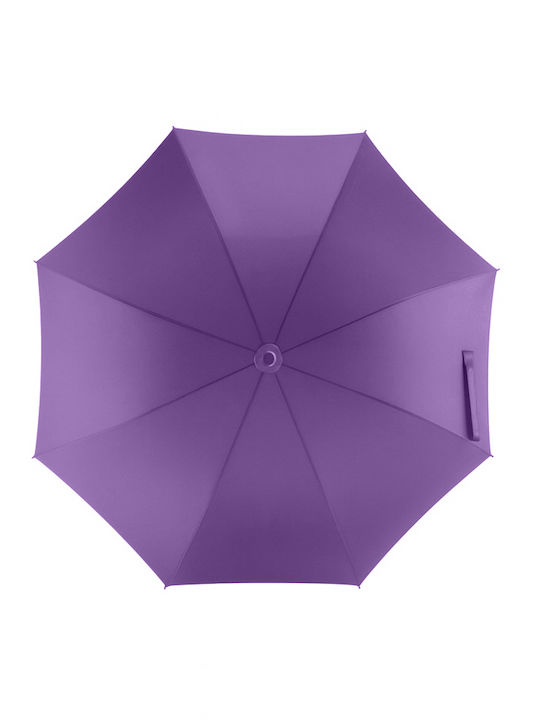 Rain Automat Umbrelă de ploaie cu baston de mers pe jos Violet