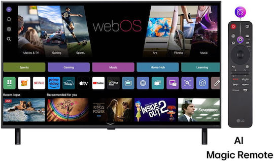 LG Smart Τηλεόραση 65" 4K UHD QNED QNED80A HDR (2025) 65QNED80A3A