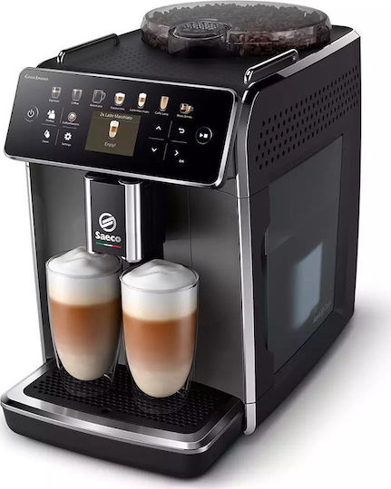Saeco GranAroma Automatic Espresso Coffee Machine 1500W Pressure 15bar for Cappuccino with Grinder Black SM6582/10