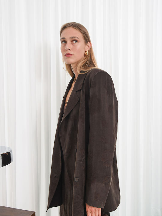 Arpyes Women's Blazer Brown