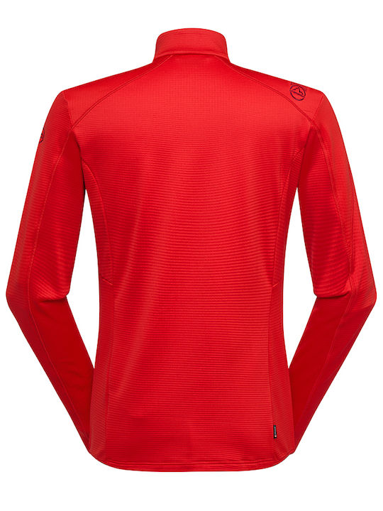 Men's Fleece Cardigan Mountain Red