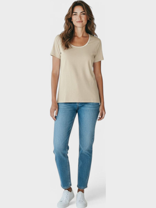Women's Short Sleeve T-Shirt Beige