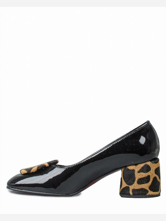 Leather Leopard Heels Animal Print