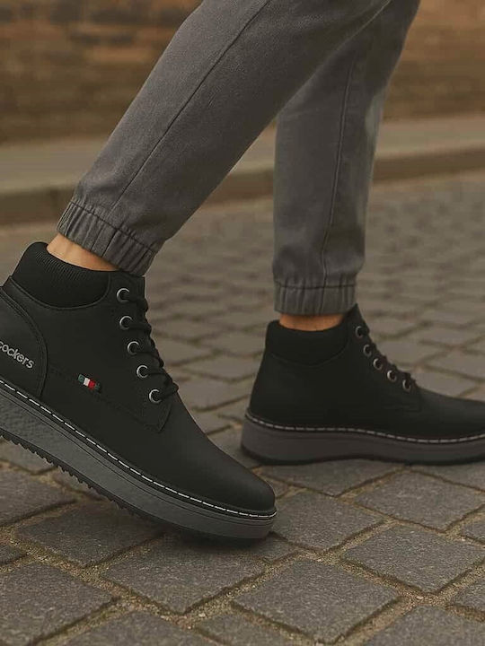 Black Men's Boots Waterproof