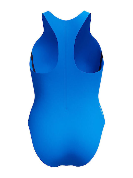 Activewear Swimsuit with Zipper Lagoon Blue Blue