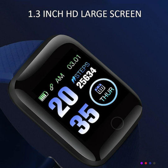 ID116 plus Smartwatch με Παλμογράφο (Μωβ)