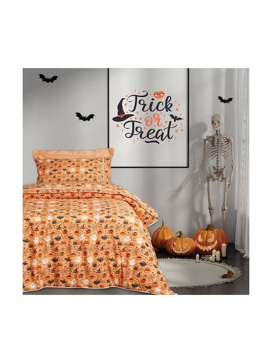 Das Home Σετ Παιδική Παπλωματοθήκη Μονή Orange