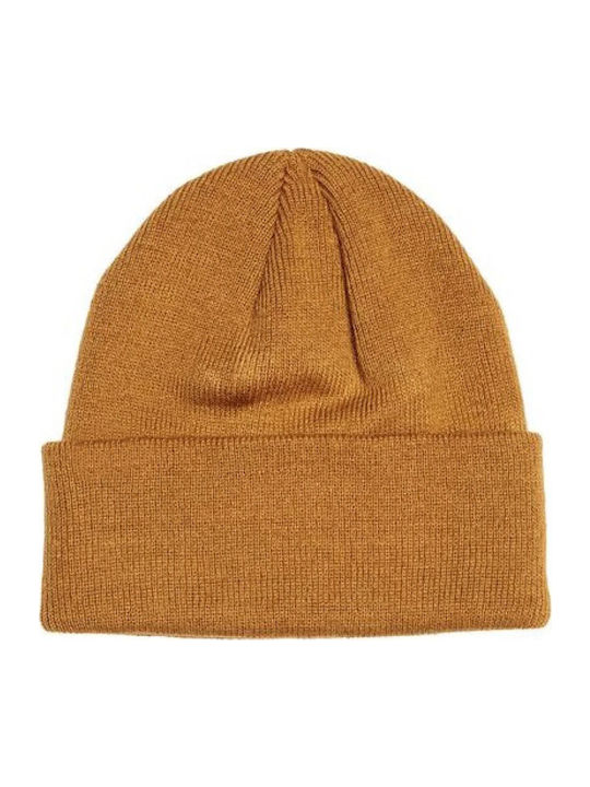Beanie Unisex Σκούφος Πλεκτός σε Καφέ χρώμα