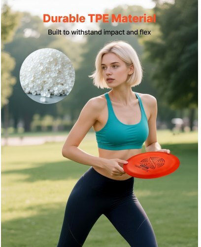 Vevor Disc Golf Set 6 Pieces Flying Discs Beginners Starter Set Disc Golf Putter Mid-Range Driver Including Mini Marker Portable Backpack Outdoor Yard Lawn Beach Park