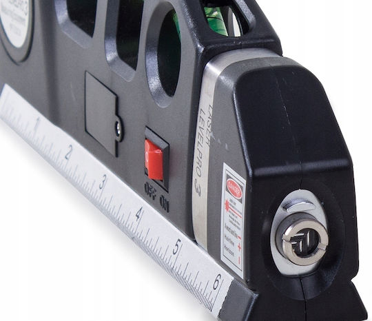 Verk Group Γραμμικό Αλφάδι Laser Κόκκινης Δέσμης με Εύρος Εργασίας 2.5m