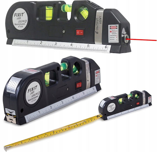 Verk Group Γραμμικό Αλφάδι Laser Κόκκινης Δέσμης με Εύρος Εργασίας 2.5m