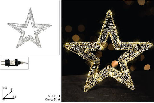 Due esse Crăciunesc Decorativ Stea Plastic Alb 34x35buc 1buc