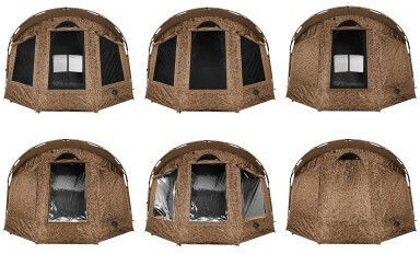 Delphin Lux Climacontrol Cort De Camping Pentru Pescuit Tunel Maro 300x320x175cm