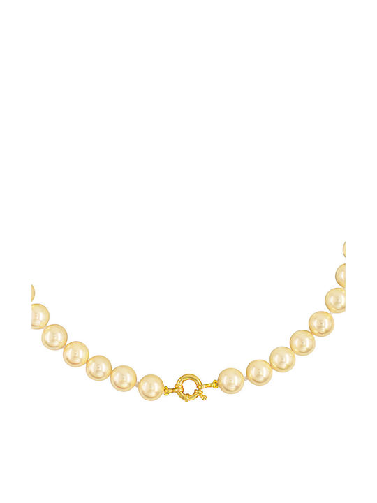 Κολιέ 925 Ασημένιο Επιχρυσωμένο Κούμπωμα Gold Shell Pearl S126439 Κολιέ 925 Ασημένιο Επιχρυσωμένο Κούμπωμα Gold Shell Pearl S126439