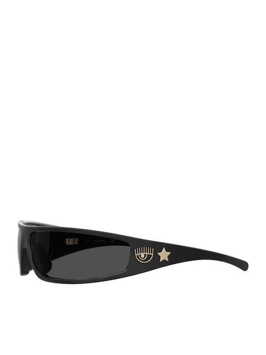 Chiara Ferragni Women's Sunglasses with Black Plastic Frame and Black Lens CF7017/S 807IR