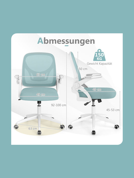 Costway Costway Bürostuhl mit Einstellbaren Arme Blau