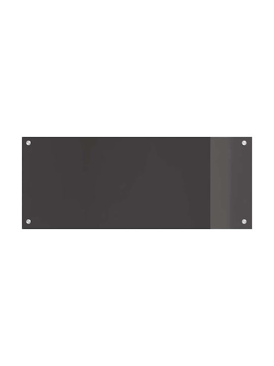 vidaXL Rectangular Glass Back Dark Gray 100x40cm 3415467 2 Pieces