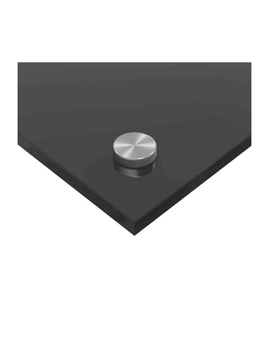 vidaXL Rectangular Glass Back Dark Gray 70x40cm 3415458 2 Pieces