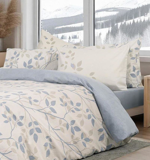 Nima Anatolica Pillowcase Set Flannel with Envelope Cover Gray 50x70cm.