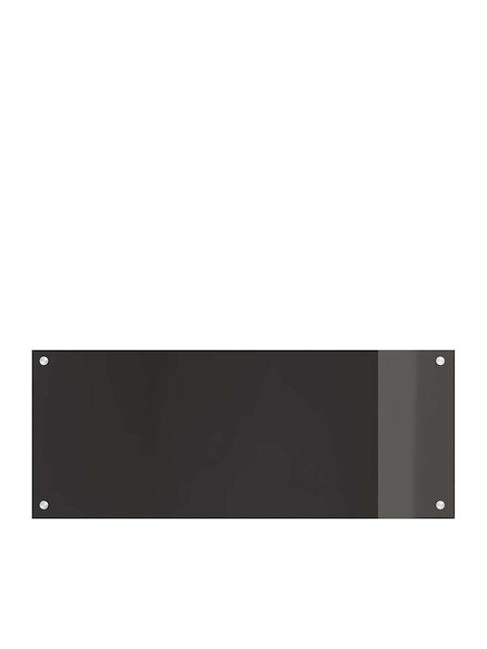Vidaxl Kitchen Back Panel Black 100 x 40 x 0.8 cm Tempered Glass