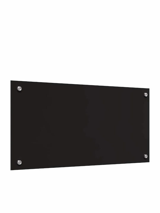 Vidaxl Kitchen Back Panel Black 80 x 40 x 0.8 cm Tempered Glass
