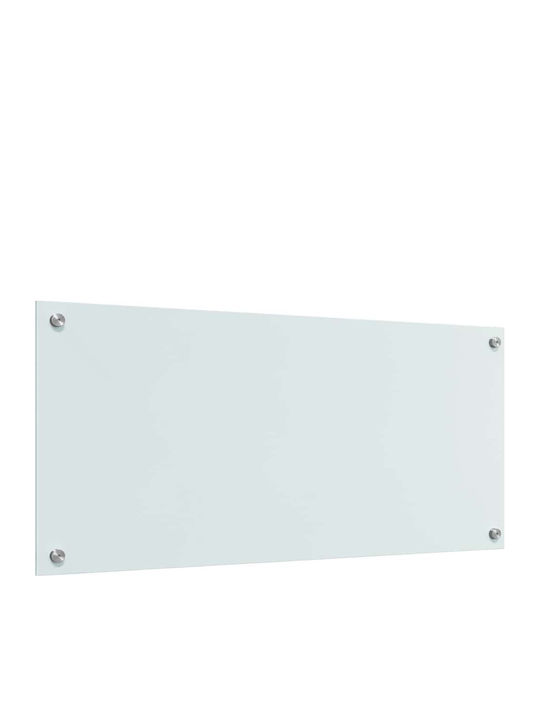 Vidaxl Kitchen Back Panel White 90 x 40 x 0.8 cm Tempered Glass