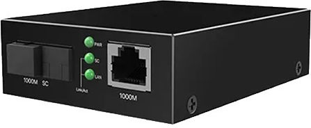 Convertor Media Tenda Single-mode 1 x Port Rj45 1 x Port Ge Sc Distanță 3km Transmisie 1550nm Recepție 1310nm Metalic "tfc300a" Ștampilă Verde 0,8 Lei