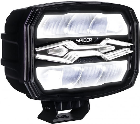 LED Фар X-spider Ninja 12v24v 80w DRL Бял Оранжев Строб IP69K