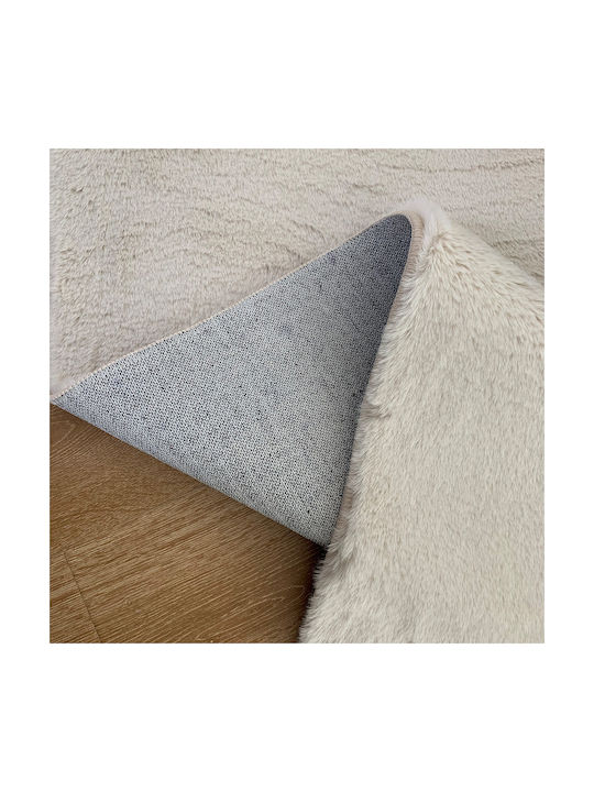 Beauty Home Non-slip Rectangular Ecru Rug 133x190cm 9641-133X190
