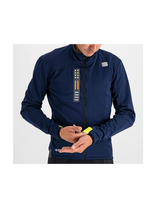 Sportful Super Jacket Cycling Windbreaker Jacket Long sleeve Blue