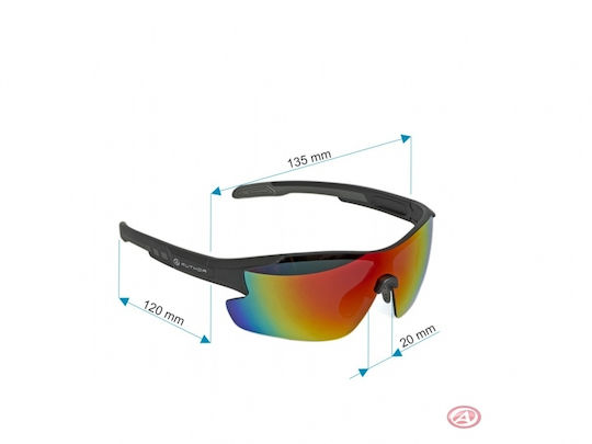 Author Cycling Glasses Vision Lx with Yellow Frame & Multicolour Lenses