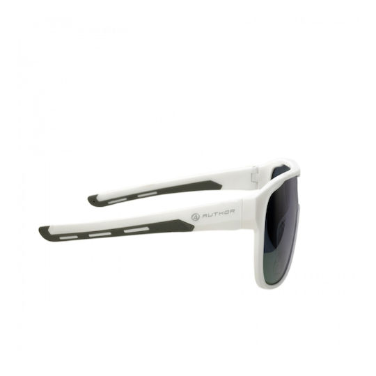 Author Cycling Glasses Combe with White Frame & Multicolour Lenses