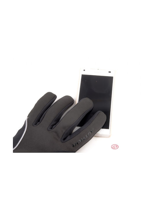 Author Winster Light X8 Μακριά Γάντια Ποδηλασίας Ενηλίκων με Gel Μαύρα