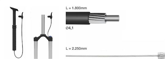 Wire Ropes Locking Releasing Suspension or Seatpost Elvedes