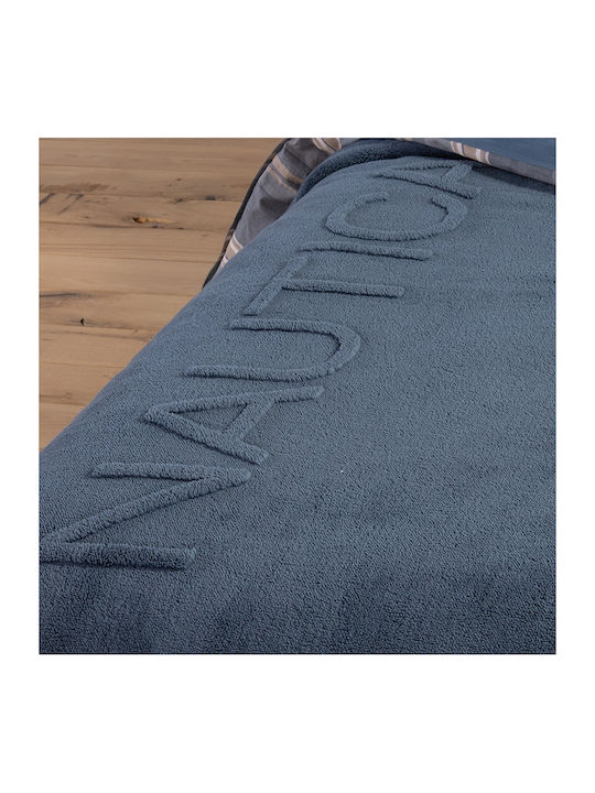 Nef-Nef Homeware Wave Fleece Blanket Super King 230x240cm Blue