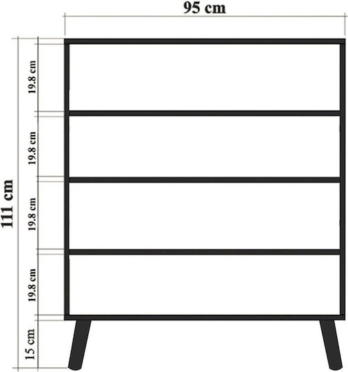 Suport pentru pantofi Multilux Saka L95xW36xH111cm