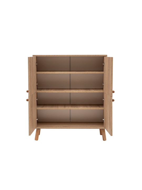 Holz Schuhschrank Multilux Saka 95x36x111cm