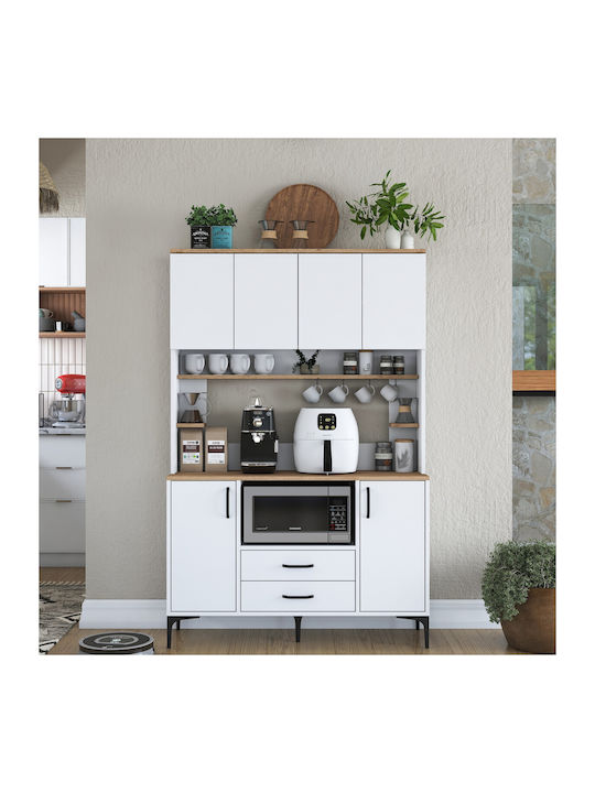 Μπουφές Ξύλινος White-oak 120x40x184.2cm