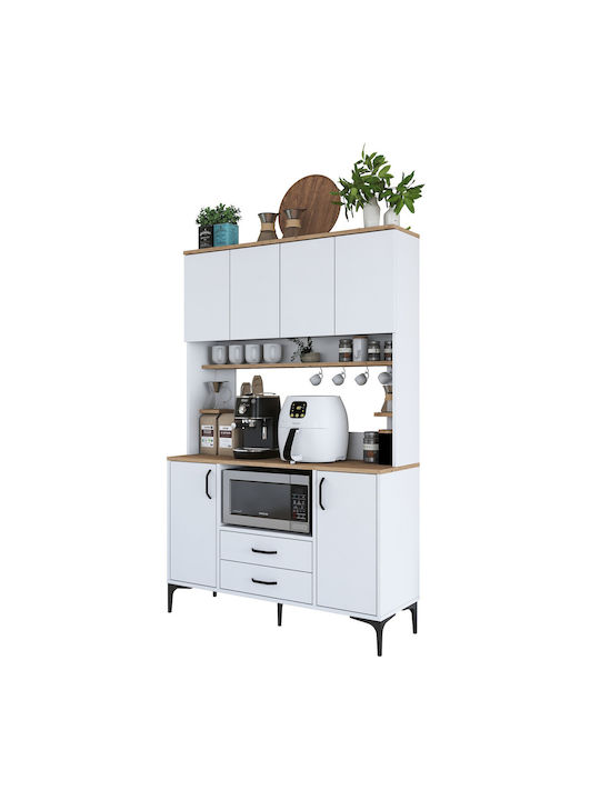 Μπουφές Ξύλινος White-oak 120x40x184.2cm