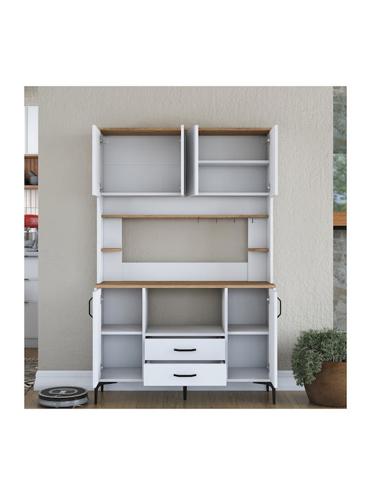 Μπουφές Ξύλινος White-oak 120x40x184.2cm