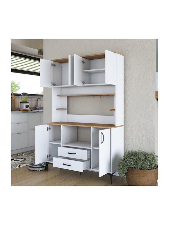 Μπουφές Ξύλινος White-oak 120x40x184.2cm