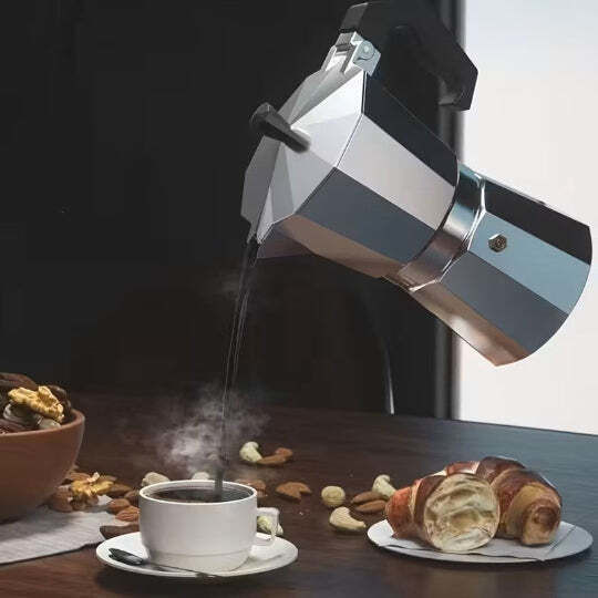 Moka Мокро кафе 6 Cups Инокс Кафяв