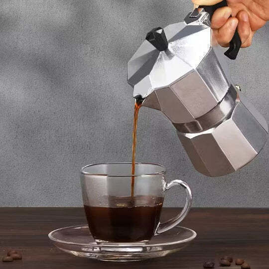 Moka Мокро кафе 6 Cups Инокс Кафяв