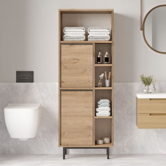 Hanah Home Ντουλάπι Μπάνιου 60x35.5x161.6cm Καρυδί
